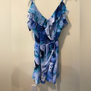 Multi color blue semi formal dress